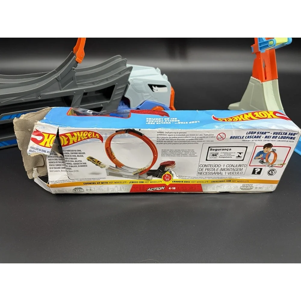 Hot Wheels 3 Complete Track Sets Loop Star Transporter Launcher Jump Set Lot